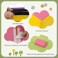 Set di 6 Blocchi di Schiuma per Arrampicata per Bambini, Blocchi in Schiuma per Arrampicarsi e Strisciare, Costruzione Mattoncini Morbidi per Bambini 12+ Mesi, Multicolore