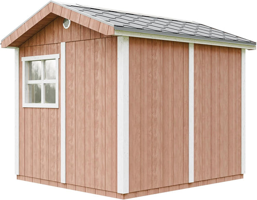 Casetta da giardino di qualit? premium 5,9 m² - H252x250x294 cm - Timbela M913-REDWOOD RED