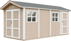 Casetta da giardino di qualit? premium 11,47 m² - H252x250x530 cm - Timbela M915C-TERRA BROWN