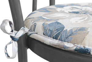 Set 4 Cuscini Sedia Rotondi Cotone Con Lacci Lavabili Morbidi Coprisedia Tondi Shabby Chic Vintage