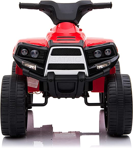 Quad Elettrico per Bambini 2 Anni a 5 Anni 65x40x43cm velocità 3km/h Quad Giocattolo per Bambini 18-36 Mesi Colore Rosso