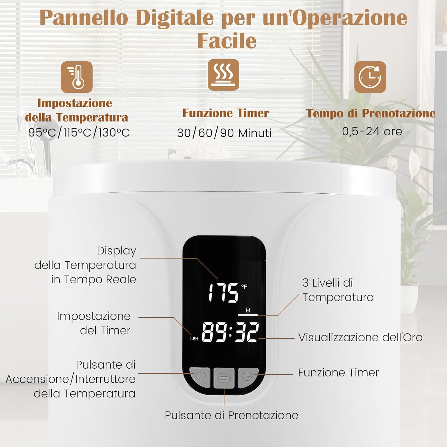 Scaldasalviette Secchio 20L con Luce LED, Secchio Scaldasalviette Elettrico per Bagno e Spa, Scalda Asciugamani con Timer, Blocco per Bambini, per 2 Asciugamani, Bianco