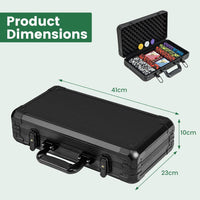 Poker Chips, Set di Fiches da Poker con 500/300 Chips e Custodia in Alluminio, Mazzo di Carte 5 Dadi, Set di Fiches per Party Viaggi e Feste (300 chips)