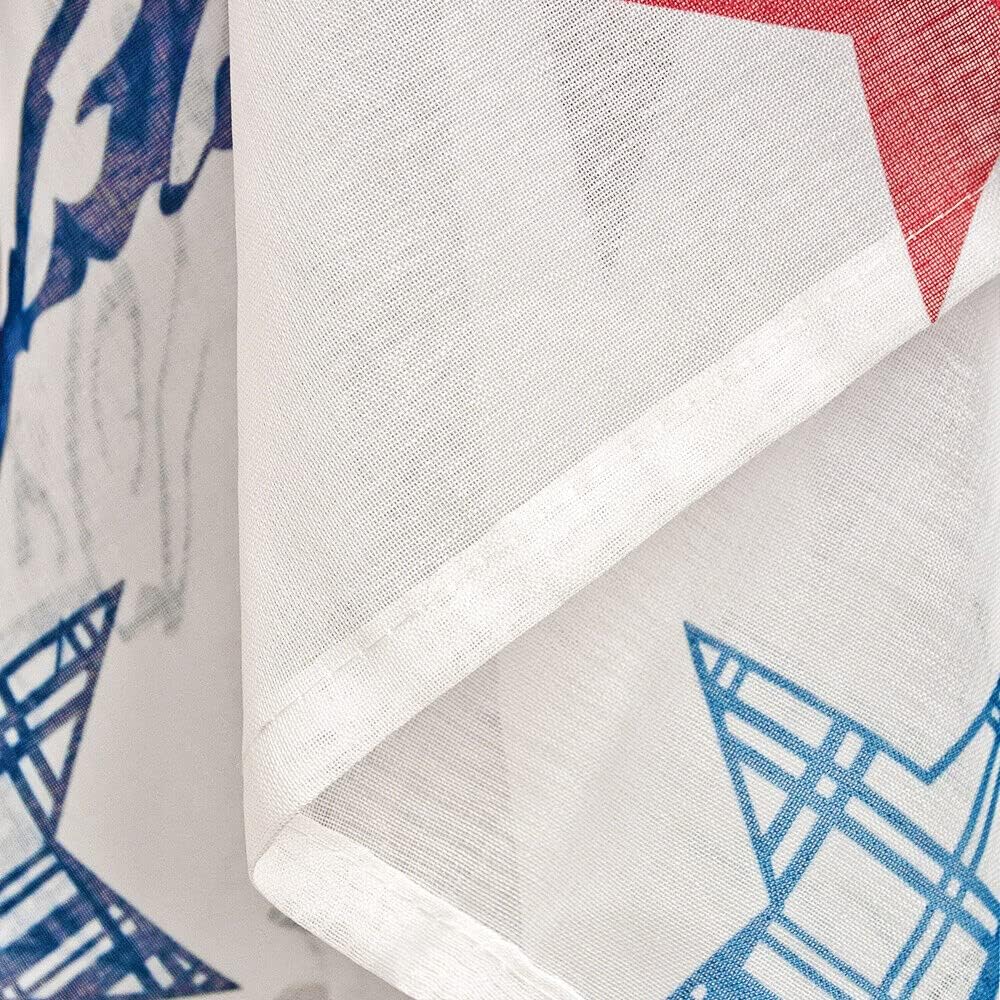 Tenda Singola 140x290 cm Porta Finestra Camera Cameretta Sala Stelle Bianco