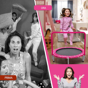 Trampolino Elastico per Bambini, Tappeto Elastico Pieghevole per Bambini con Copertura, Cuscinetti Antiscivolo e Maniglia, Ideale per Interno ed Esterno, Carico Massimo 150 kg