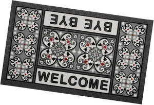 Zerbino Gomma Morbida Tappeto Ingresso Asciugapassi Antiscivolo 40x70 cm Dis.Z