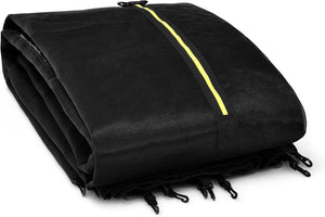 Rete per Trampolino Sostitutiva 244cm/305cm/366cm/427cm/457cm/488cm, Ideale per Struttura Rotonda con 6/8 Paletti con Doppie Cerniere, Fibbie di protezione e Ganci