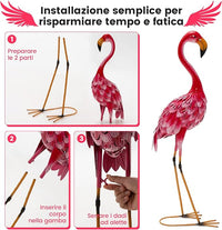 Statue da Giardino in Metallo, Set di 2 Sculture da Esterno ed Interno, Ideale per Casa, Patio, Prato e Cortile (Modello 1)