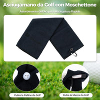 Set Completo da Golf, Tee da Golf, Asciugamano, Cintura da Golf, Cappello da Golf, Attrezzo per Divot, Segnapallina & Borsa Portaoggetti, Scatola Regalo Golf per Uomo e Donna