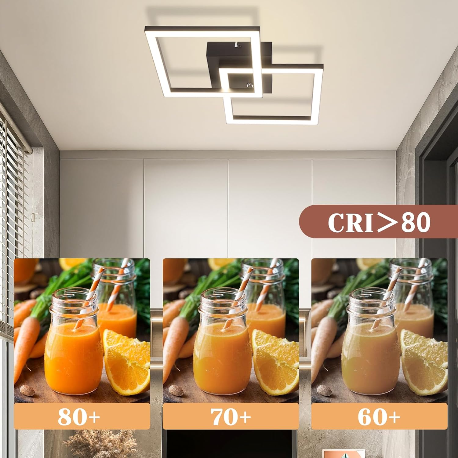 ZMH Lampada da soffitto plafoniera LED moderna 24W design elegante per camera letto corridoio