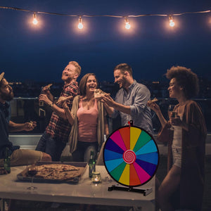 18/24 Pollici Gioco Ruota della Fortuna da Terra&Tavolo, Wheel of Fortune con Marcatore e Cancellatore, 14 Slots, per Carnevale e Feste (18 Pollici)