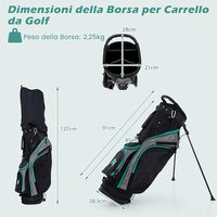 Set Completo di Mazze da Golf per Uomo, Include Driver 1 da 460CC, Fairway 3, Ibrido 5, Ferri 5, 6, 7, 8, 9, P e S, Putter e Borsa Portatile Leggera, Destrorso