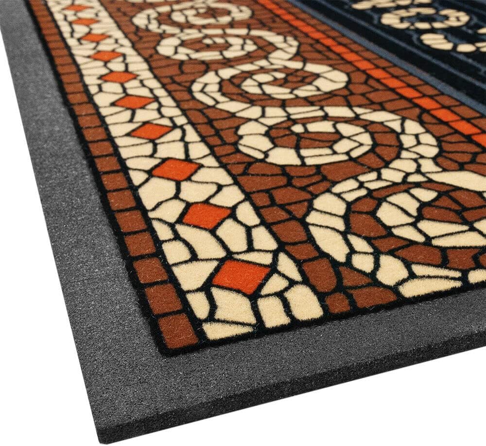 Zerbino Gomma Morbida Tappeto Ingresso Asciugapassi Antiscivolo 40x70 cm Dis.V