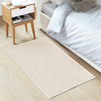 Tappeto Camera Scendiletto Bagno 60x135 cm Puro Cotone Lavabile Elegante Assorbente