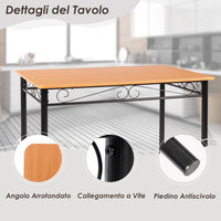 Set da Pranzo da 5 Pezzi con Struttura in Metallo, Set di Tavolo Cucina 107 cm con 4 Posti, Set Mobili Salvaspazio per Soggiorno Cucina Bar Ristorante, Originale e Nero