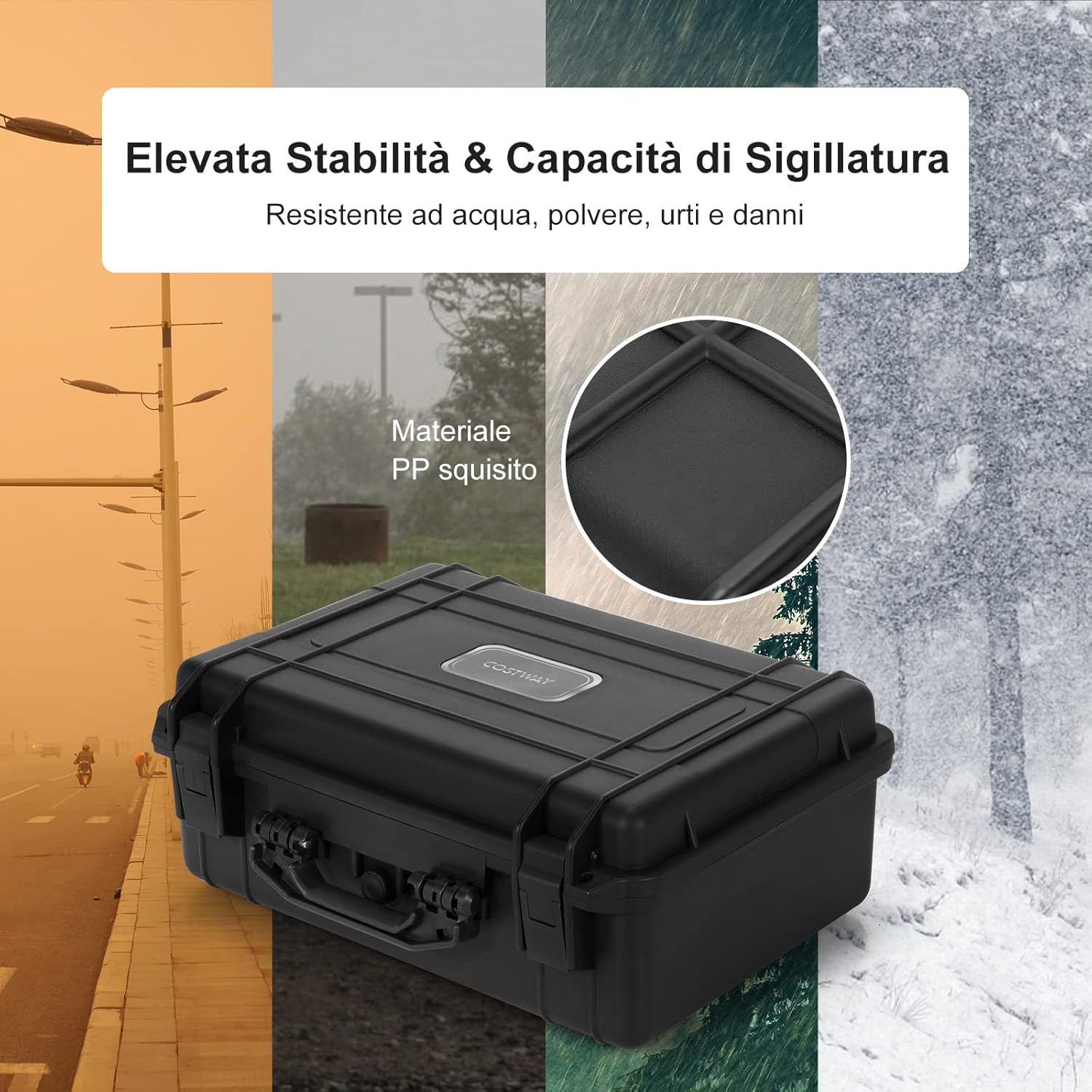 Valigetta per Macchina Fotografica Impermeabile, Custodia per Fotocamera con inserto in Schiuma Personalizzabile, Impermeabile IP66 e Antipolvere (34 x 31 x 16 cm)