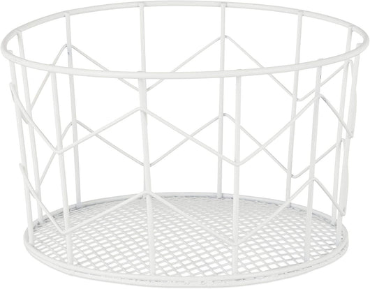 Cesto portabiancheria in filo metallico 21,5 cm colore bianco 13_0000827_2