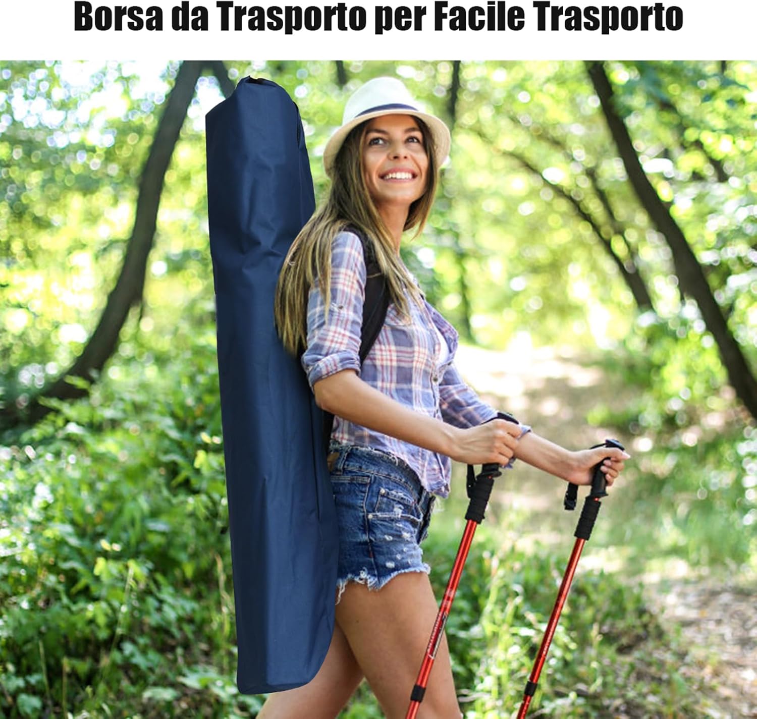 Brandina Pieghevole da Campeggio, Letto Portatile in Tessuto Oxford, Struttura in Metallo e Borsa di Trasporto,Branda Campeggio per Backpacking Ospiti Viaggi Spiaggia, Portata 136 kg