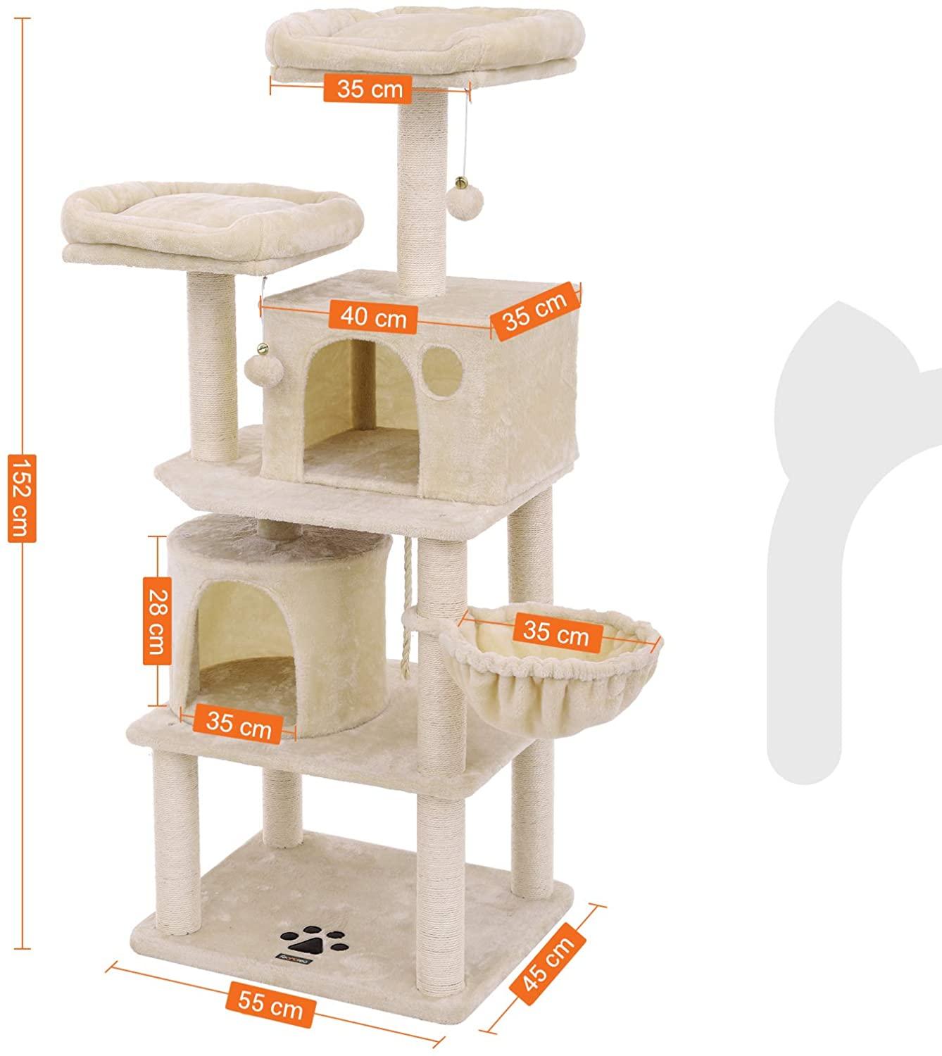 Tiragraffi a colonna in cesto di sisal e 2 nicchie per gatti 12_0000144