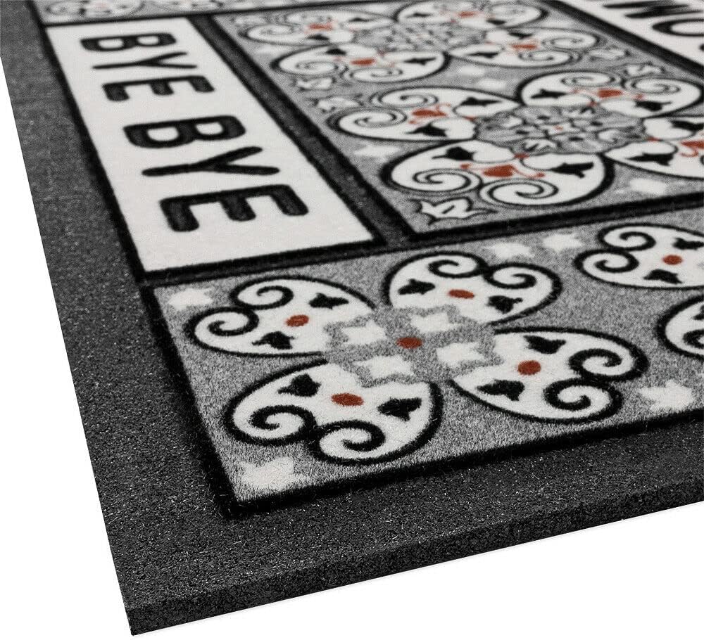 Zerbino Gomma Morbida Tappeto Ingresso Asciugapassi Antiscivolo 40x70 cm Dis.Z