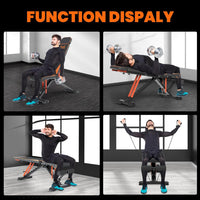 Panca Palestra Pieghevole - RATTANTREE - Panca da allenamento regolabile per tutto il corpo, stabile, chiusura veloce, per allenare la forza, sit up, bench