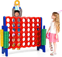 Forza 4 Gigante Mega 4 in Linea Quattro Insieme, Gioco da Tavolo Gioco di Fila per Bambini, 120 x 42 x 104 cm (Blu)