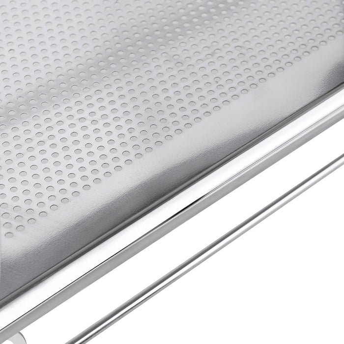 Porta Asciugamani da Parete Porta Salviette a 2 Ripiani per Bagno in Acciaio Inossidabile