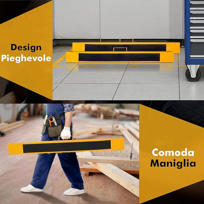 2 Cavalletti da Lavoro Pieghevoli, Coppia di Cavalletti in Metallo per Segare, Carico Fino a 275 kg (Modello 1)