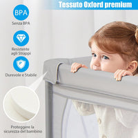 Recinto per Bambini, Box per Bambini con Rete Traspirante, Centro Attività per Bambini con 50 Palline, Box Giochi per Bambini 0-3 Anni (Mondo Sottomarino, 206 x 147 cm)