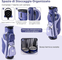 Set Completo di Mazze da Golf per Donna, con Driver 460CC 1, Fairway 3, Ibrido 5, Ferri 5, 6, 7, 8, 9, P e S, Putter e Borsa Portatile Leggera, Destrorso