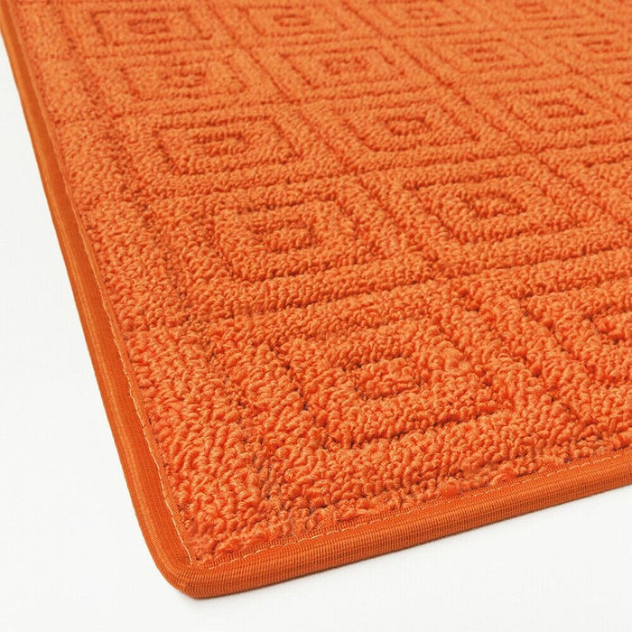 Tappeto Cucina 3D Antiscivolo Tinta Unita Assorbente Arancione 57x145 cm