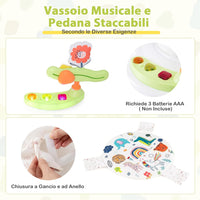 Jumperoo per Bambini, Centro attività Saltella con Altezza Regolabile, Gioco Saltellante con Sedile Girevole a 360°, Saltarello per Neonati con Luci e Suoni per Bambini 6+ Mesi (Giallo)