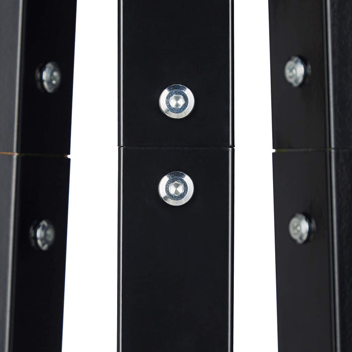 Appendiabiti da terra in metallo per cappotti giacche corridoio ingresso 175 cm nero 13_0002199