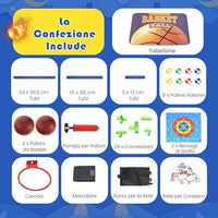 Macchina da Pallacanestro per Bambini, Set Giochi 2-in-1 da Interno ed Esterno per Basket e Palline Attaccanti con Segnapunti Elettronico ed Effetti Sonori, Regalo per Bambini e Bambine 3+