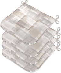 Set 4 Cuscini Sedia Cotone Con Lacci Lavabili Morbidi Universali Coprisedia Shabby Chic Moderno