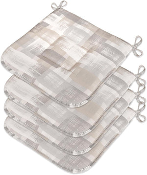 Set 4 Cuscini Sedia Cotone Con Lacci Lavabili Morbidi Universali Coprisedia Shabby Chic Moderno