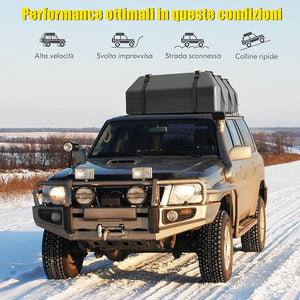 Borsa per Tetto Auto, Borsa Portapacchi Impermeabile per Tutti i Veicoli con/Senza Barre Portapacchi, con Tappetino Antiscivolo, Corda, Lucchetto e Ganci (100 x 130 x 43 cm)