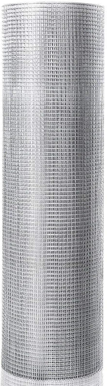 Rotolo di Rete Metallica Zincata, Rete da Pollaio Elettrosaldata Spessore 0,6 mm, Rotolo 15m (0,9 X 15M)