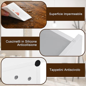 Cassapanca Porta Giochi per Bambini, Scatola di Giocattoli in Legno 2 in 1 con Coperchio, Cassapanca Contenitore da Cameretta Soggiorno Ingresso, 90x45x45,5 cm