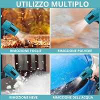 Mini Soffiatore a Batteria, Mini Soffiatore per Foglie con Turbocompressore