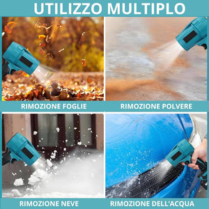 Mini Soffiatore a Batteria, Mini Soffiatore per Foglie con Turbocompressore