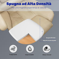 Sedia da Ufficio Ergonomica - RATTANTREE - Poltrona Direzionale con Sedile Largo - Marrone