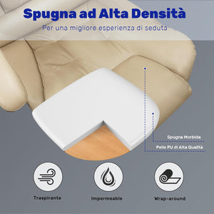 Sedia da Ufficio Ergonomica - RATTANTREE - Poltrona Direzionale con Sedile Largo - Marrone