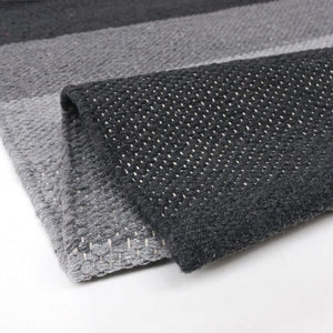 Tappeto Cucina Bagno Puro Cotone Assorbente Intrecciato a Mano Grigio 55x240 cm