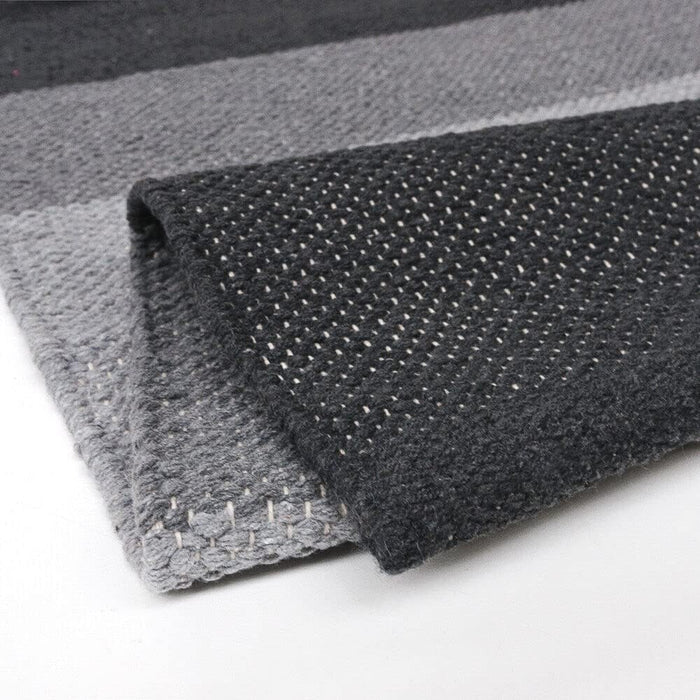 Tappeto Cucina Bagno Puro Cotone Assorbente Intrecciato a Mano Grigio 55x240 cm