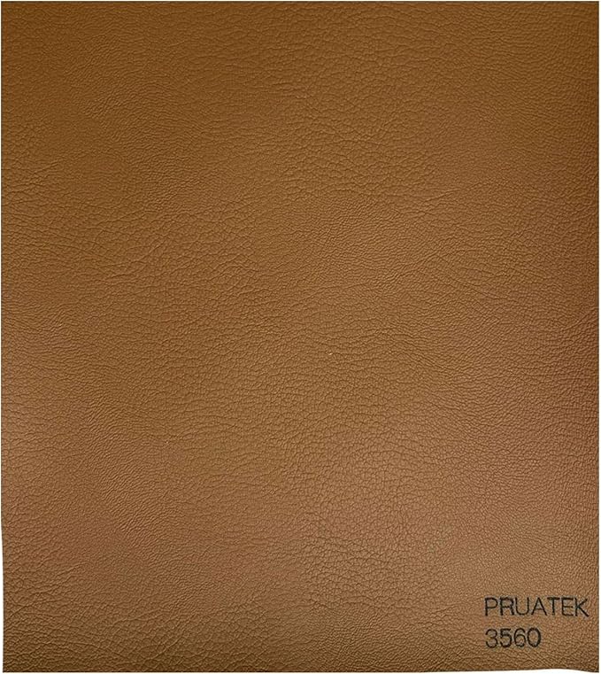 Tessuto FintaPelle Nautica Tappezzeria Alta Qualità "PRUATEK" - Colore MARRONE CHIARO 3560 - Morbida e Resistente - Vendita al Metro - H.140