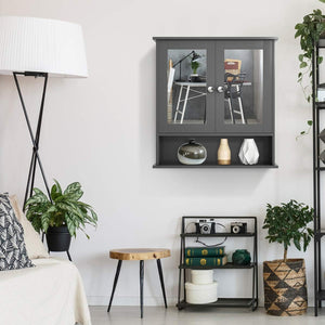 Armadio da Bagno con Ante e Cassetto 43 x 34 x 77cm, Mobile Bagno con Mensola Regolabile e Dispositivo Anti-ribaltamento, Armadietto Elegante per Ufficio, Soggiorno e Camera da Letto, Bianco