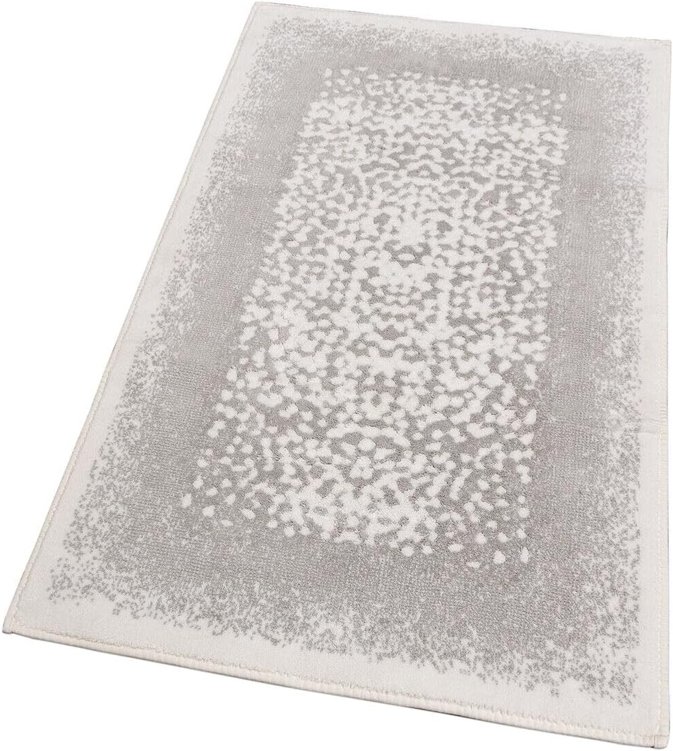 Tappeto Bagno Vintage Camera Scendiletto 80x120 Cm Morbido Cotone Assorbente Antiscivolo Grigio