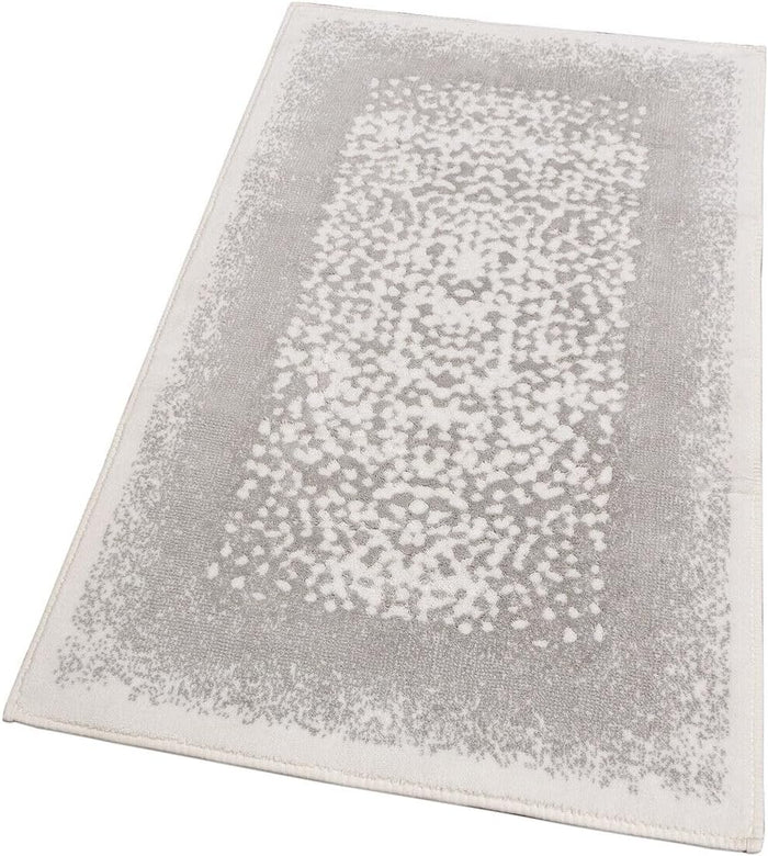 Tappeto Bagno Vintage Camera Scendiletto 80x120 Cm Morbido Cotone Assorbente Antiscivolo Grigio