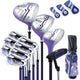 Set Completo di Mazze da Golf per Donna, con Driver 460CC 1, Fairway 3, Ibrido 5, Ferri 5, 6, 7, 8, 9, P e S, Putter e Borsa Portatile Leggera, Destrorso